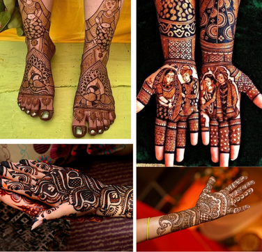 4 popular types of mehendi designs shifa mehendi arts_thane mumbai